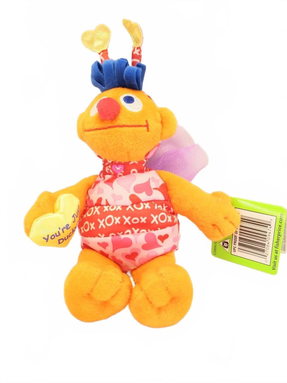 Vintage 2003 Ernie Valentine's Day Sesame Street Plush Fisher-price